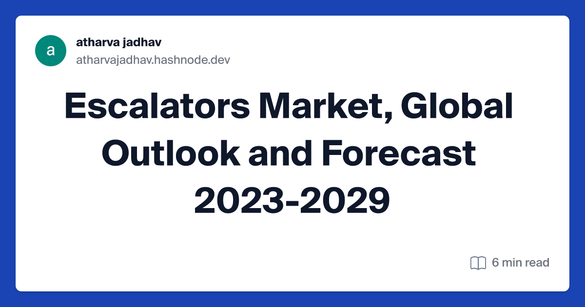 Escalators Market, Global Outlook and Forecast 2023-2029