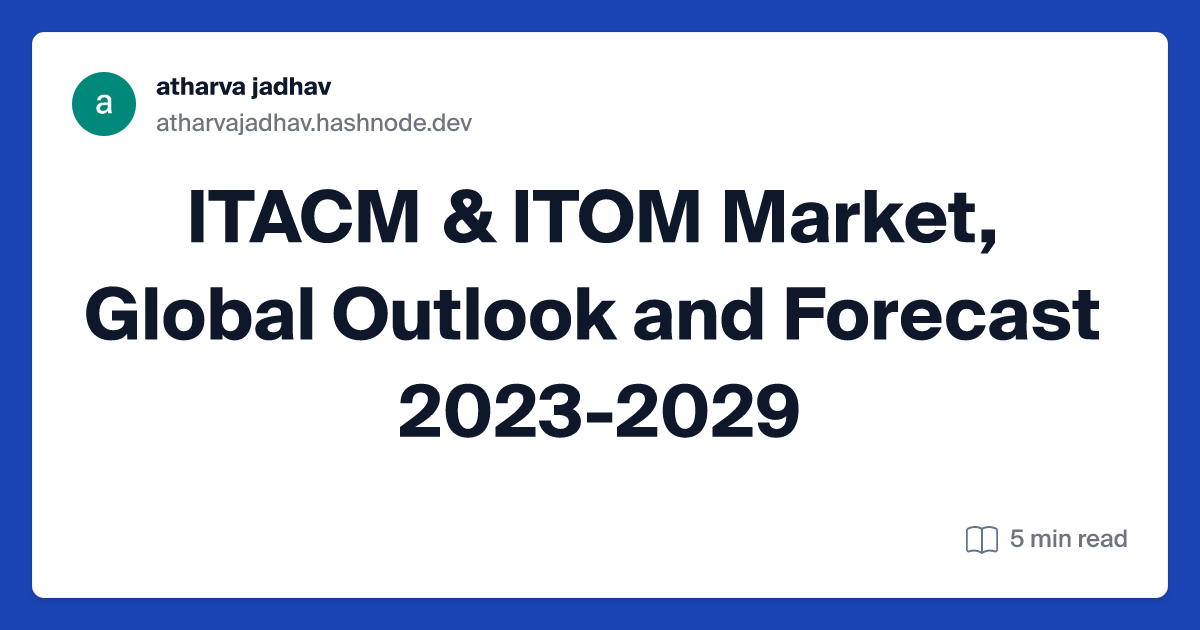 ITACM & ITOM Market, Global Outlook and Forecast 2023-2029